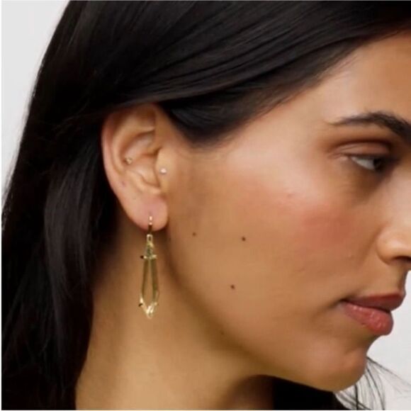 Kendra Scott NWT Alice 14K Gold Over Brass - Picture 1 of 5